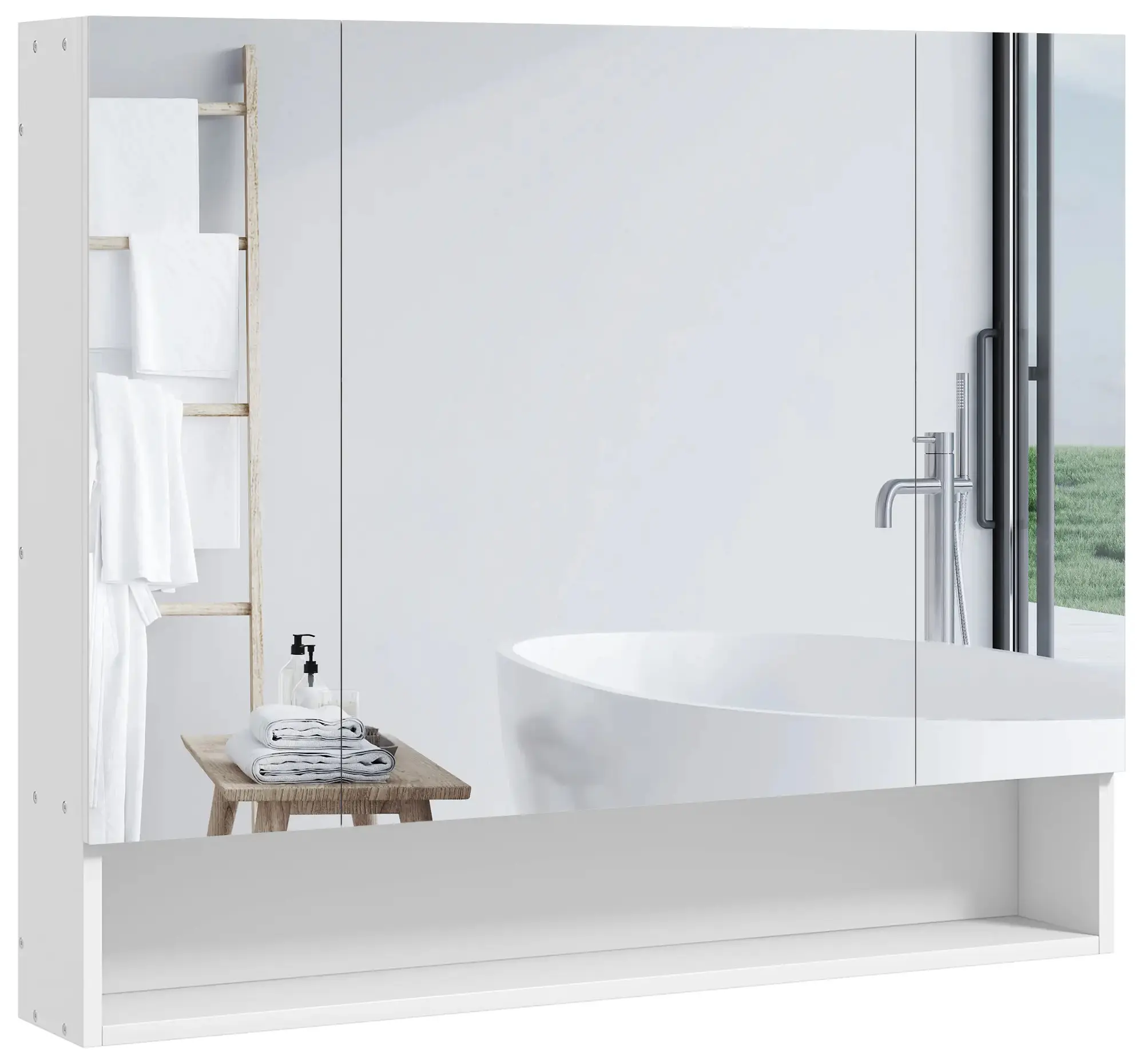 Dulap cu oglinda Kleankin 834-425V80WT (White) - 3