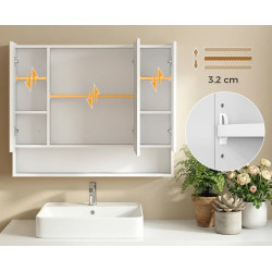 Dulap cu oglinda Kleankin 834-425V80WT (White) Thumb