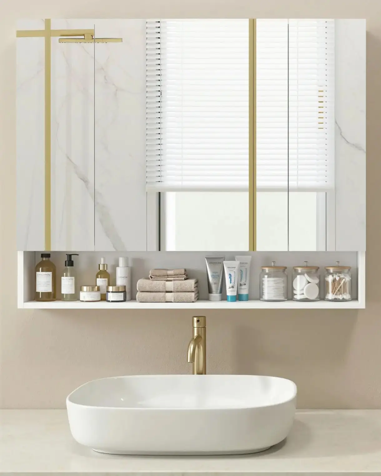 Dulap cu oglinda Kleankin 834-425V80WT (White) - 6