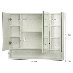 Dulap cu oglinda Kleankin 834-425WT (White) Thumb