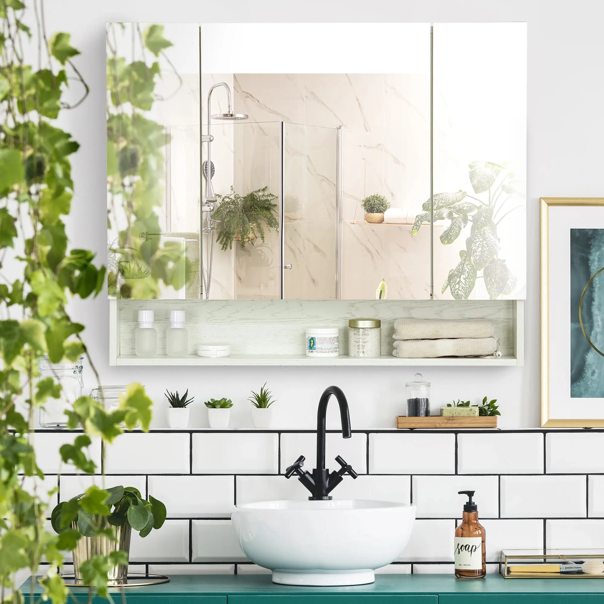 Dulap cu oglinda Kleankin 834-425WT (White) - 8