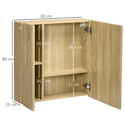 Dulap cu oglinda Kleankin 834-562V00ND (Natural) Thumb