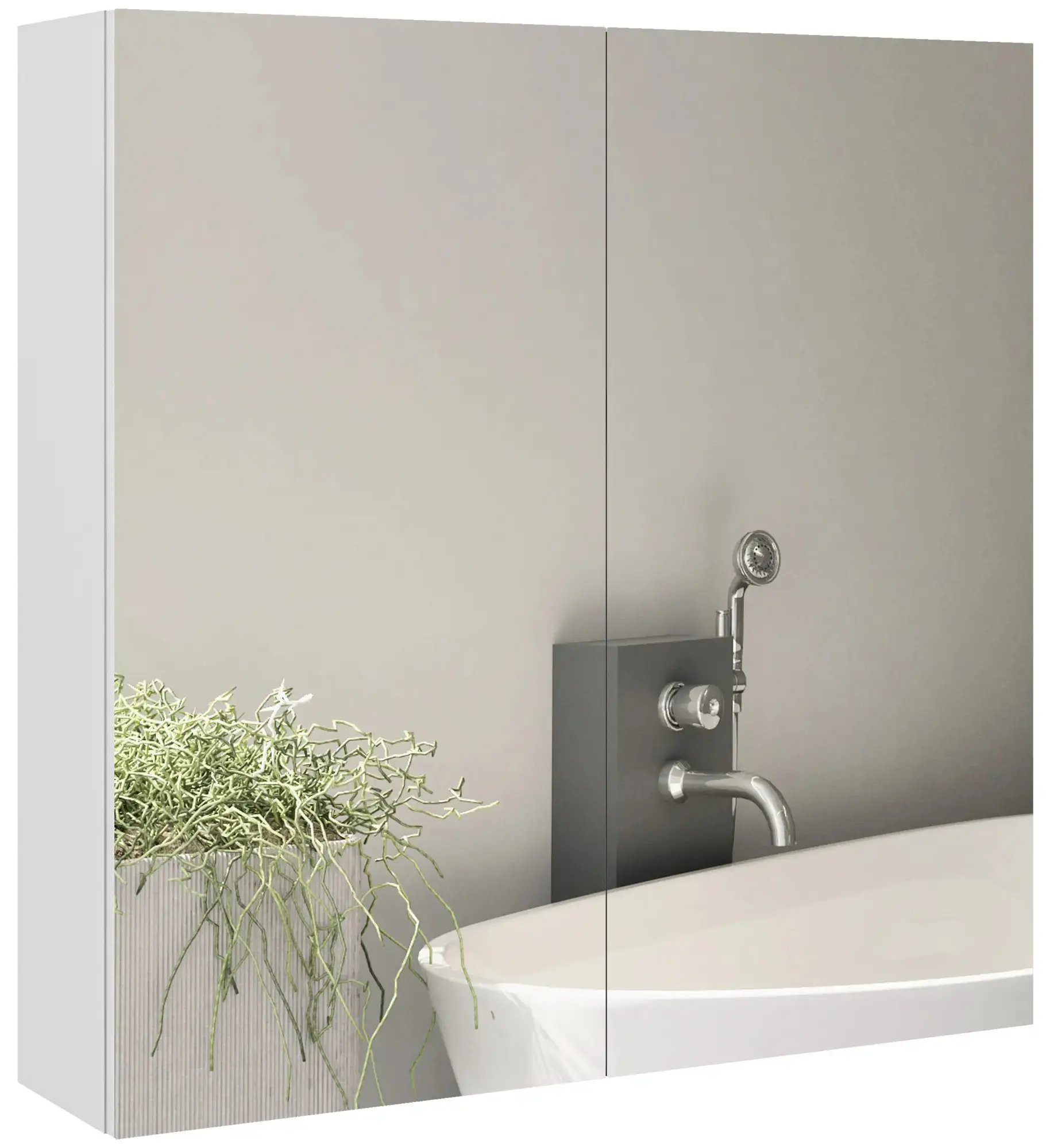 Dulap cu oglinda Kleankin 834-629V80WT (White) - 3