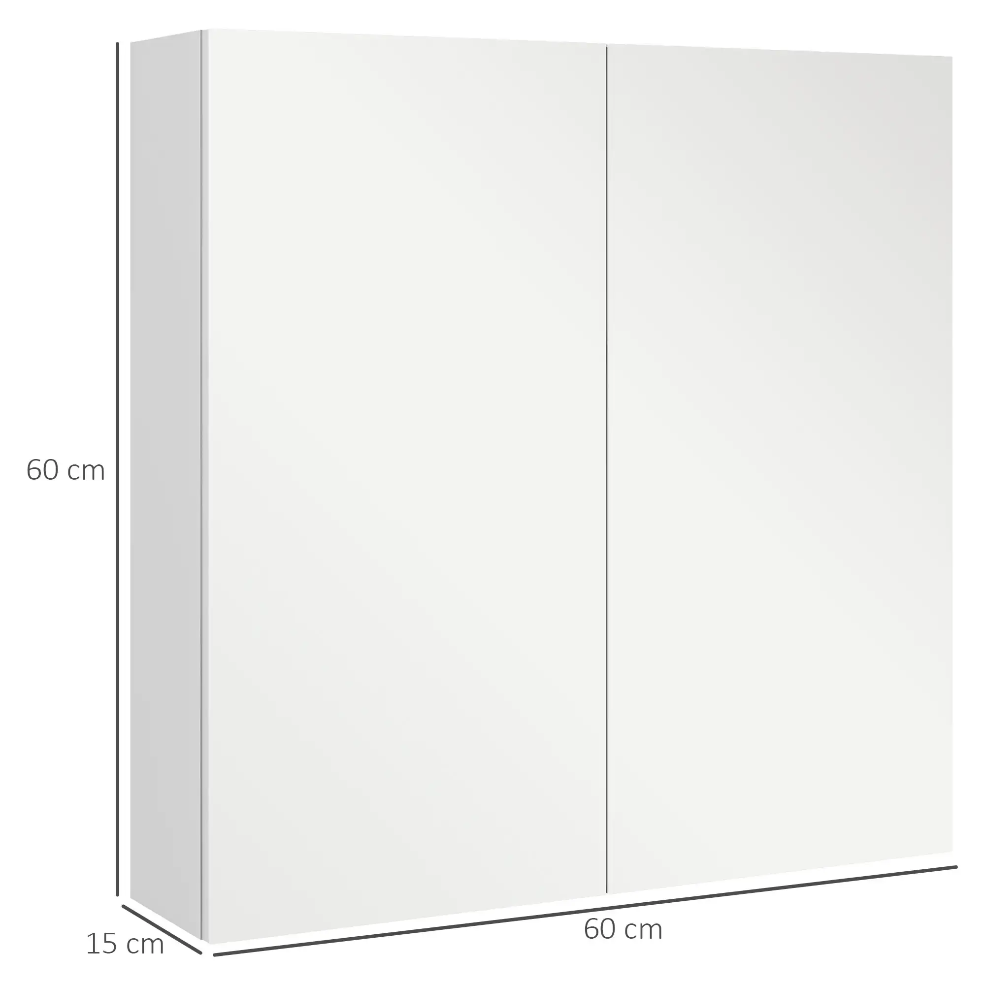 Dulap cu oglinda Kleankin 834-629V80WT (White) - 4