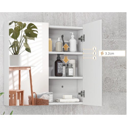 Dulap cu oglinda Kleankin 834-629V80WT (White) Thumb