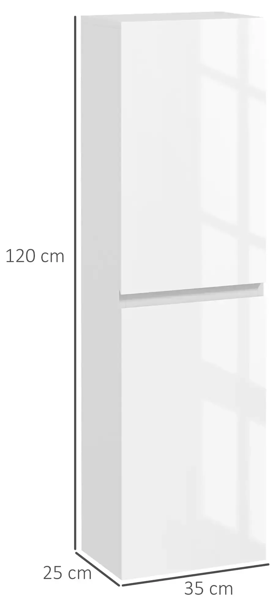 Шкафчик для ванной Kleankin 834-640V00WT (White Gloss) - 4