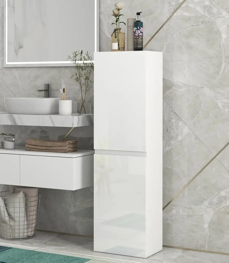 Шкафчик для ванной Kleankin 834-640V00WT (White Gloss)