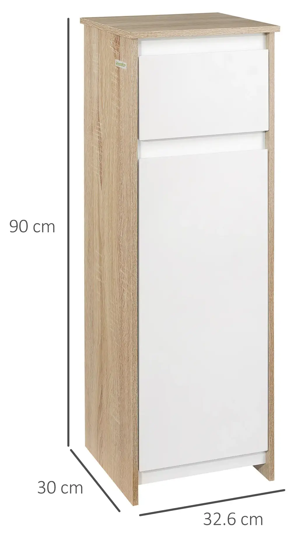 Шкафчик Kleankin 834-317 (White/Natural) - 3