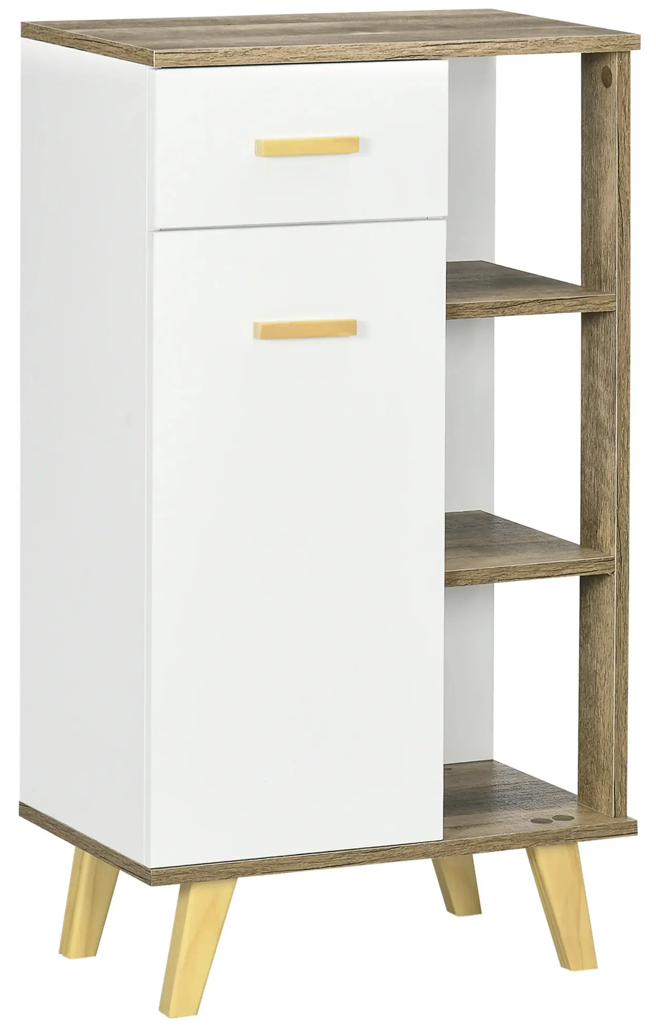 Шкафчик Kleankin 834-398 (White/Natural) - 2