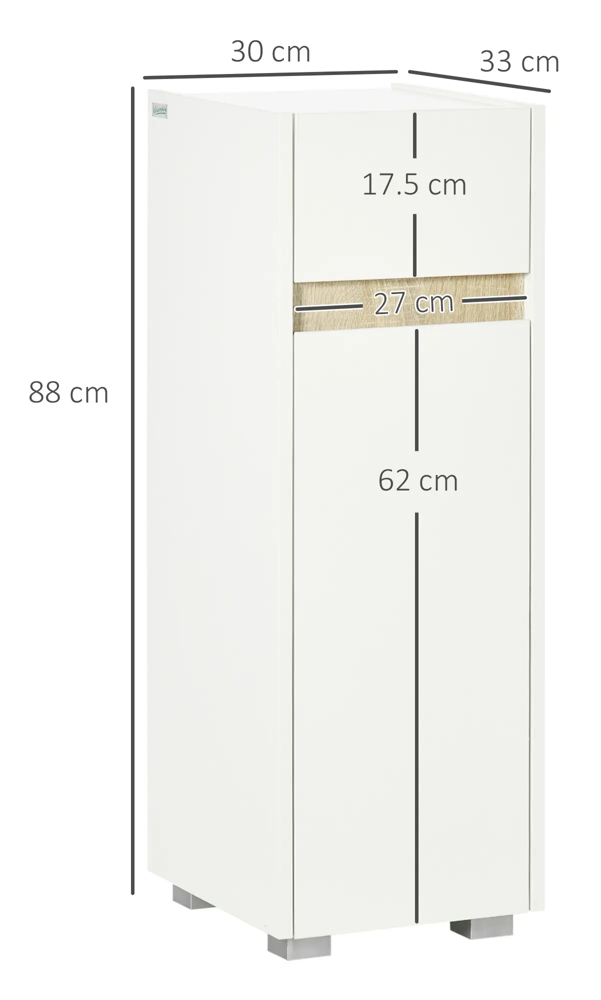 Шкафчик Kleankin 834-501V00WT (White) - 4