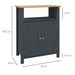 Шкафчик Kleankin 834-578V00CG (Grey/Natural) Thumb