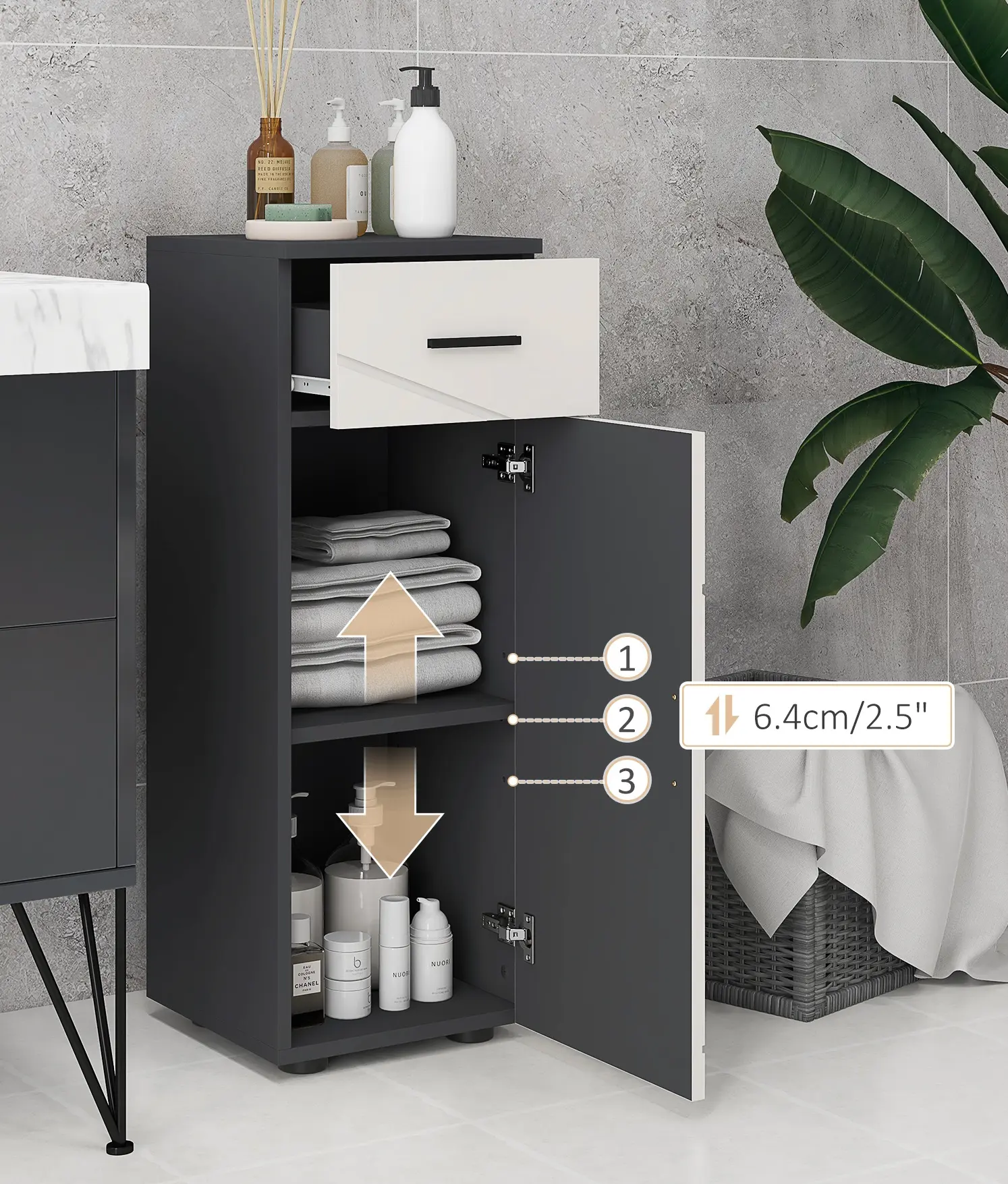 Dulap mic Kleankin 834-617V00LG (Grey) - 6