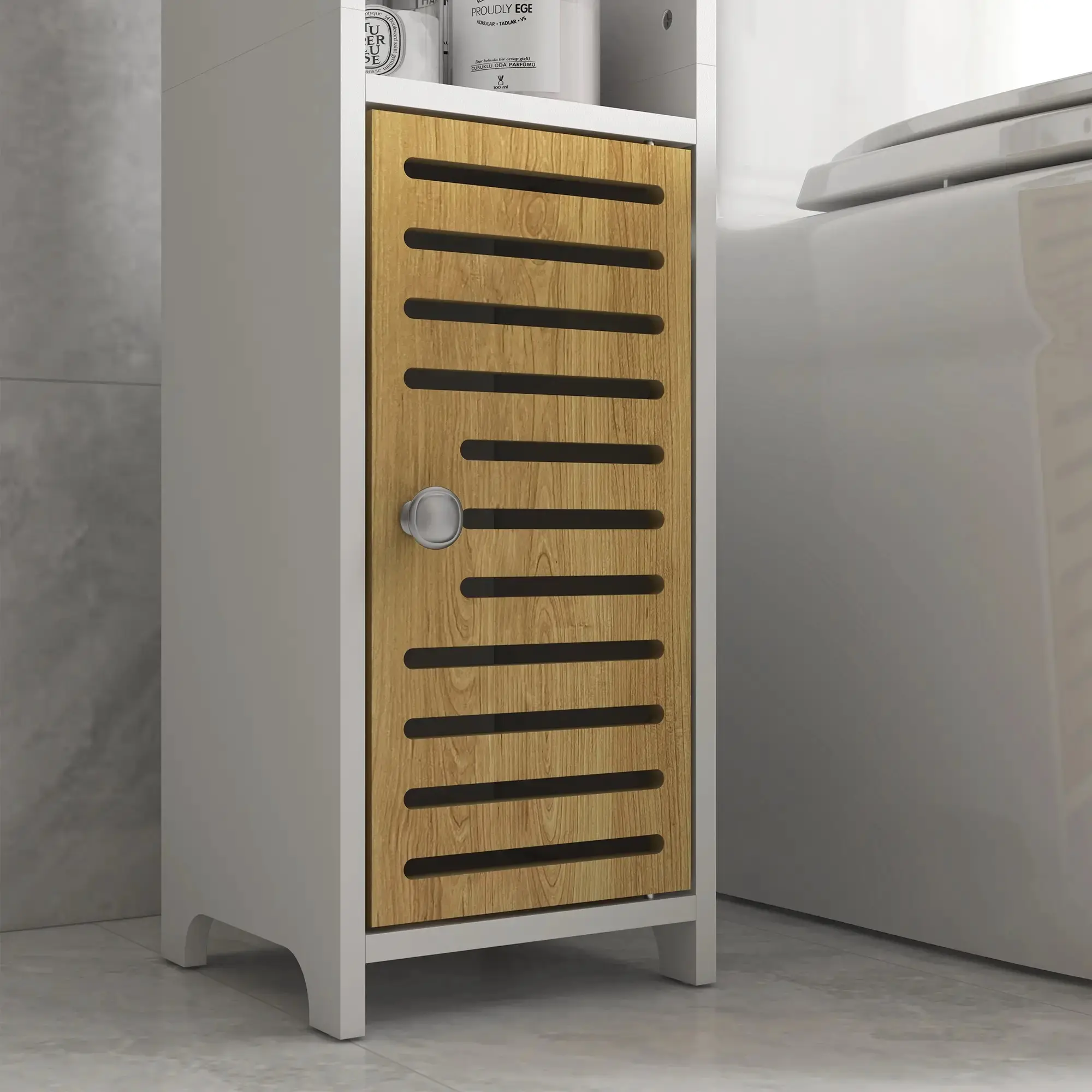 Шкафчик Kleankin 834-624V00WT (White/Natural) - 6