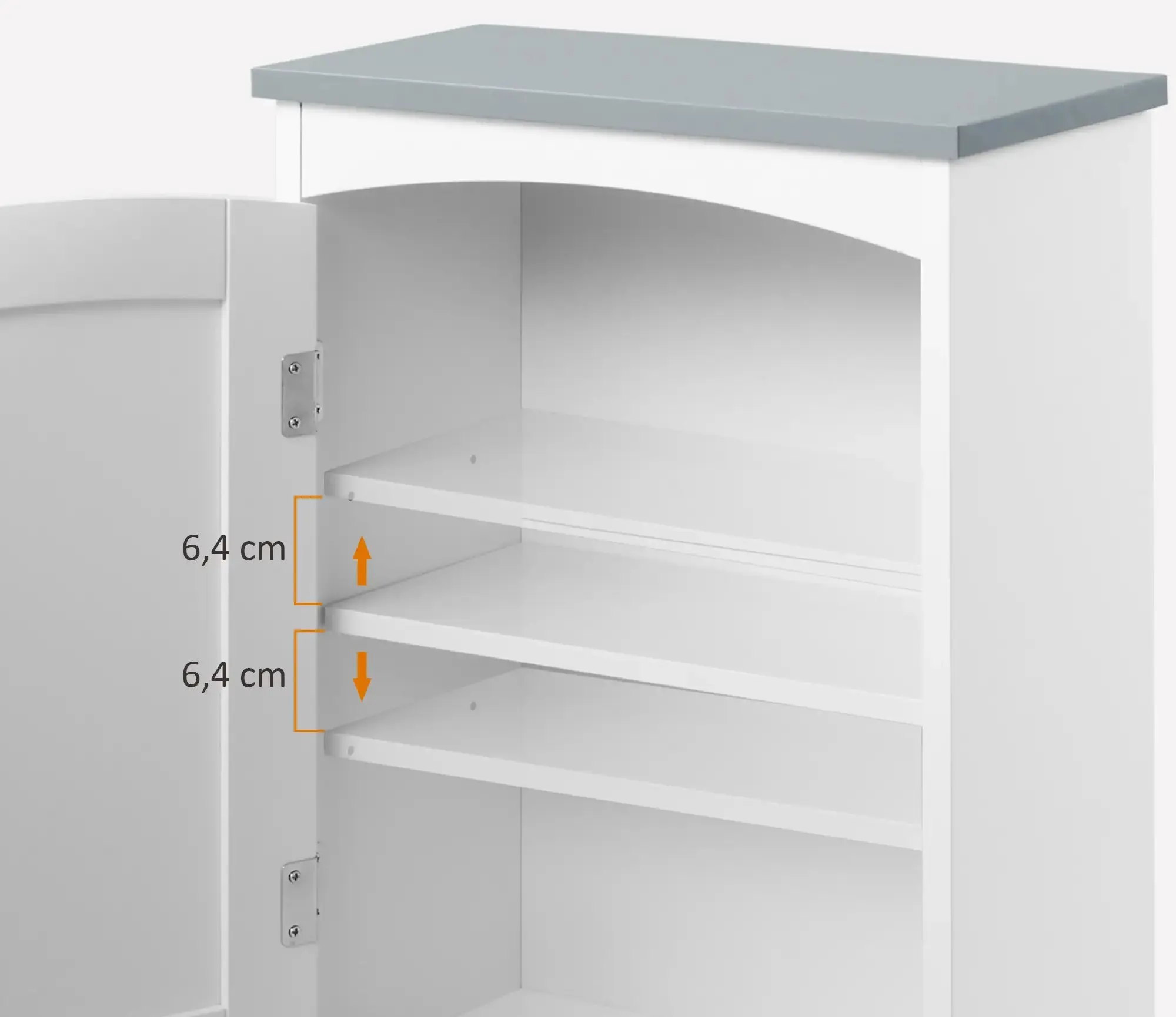 Dulap suspendat Kleankin 834-361LG (White/Grey) - 7