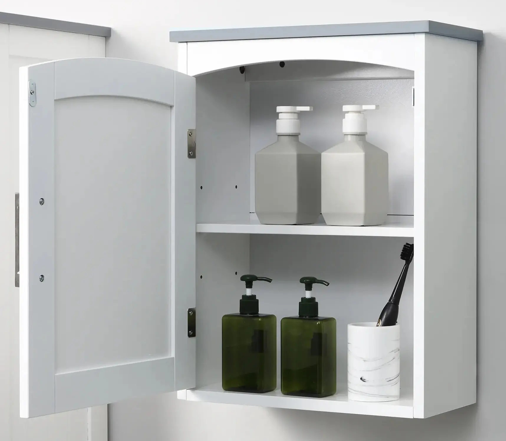 Dulap suspendat Kleankin 834-361LG (White/Grey) - 8