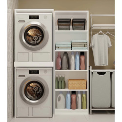 Шкаф для стиральной машины и сушилки TopEshop Pola Twin (White) Thumb