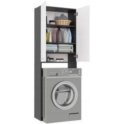 Dulap pentru mașina de spălat TopEshop Pola DD (Anthracite/White) Thumb