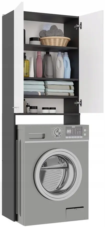Dulap pentru mașina de spălat TopEshop Pola DD (Anthracite/White) - 7