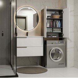 Dulap pentru mașina de spălat TopEshop Pola DD (Anthracite/White) Thumb