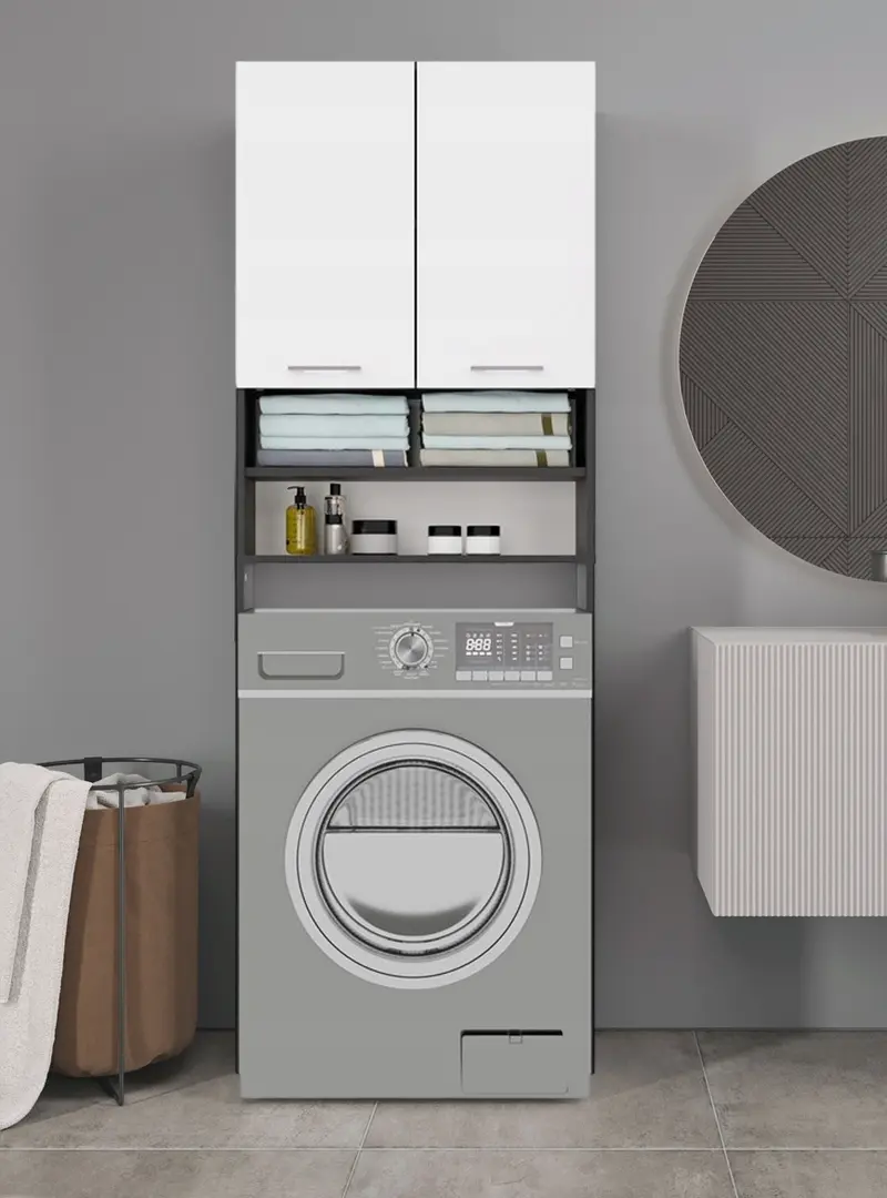 Dulap pentru mașina de spălat TopEshop Pola DK (Anthracite/White)