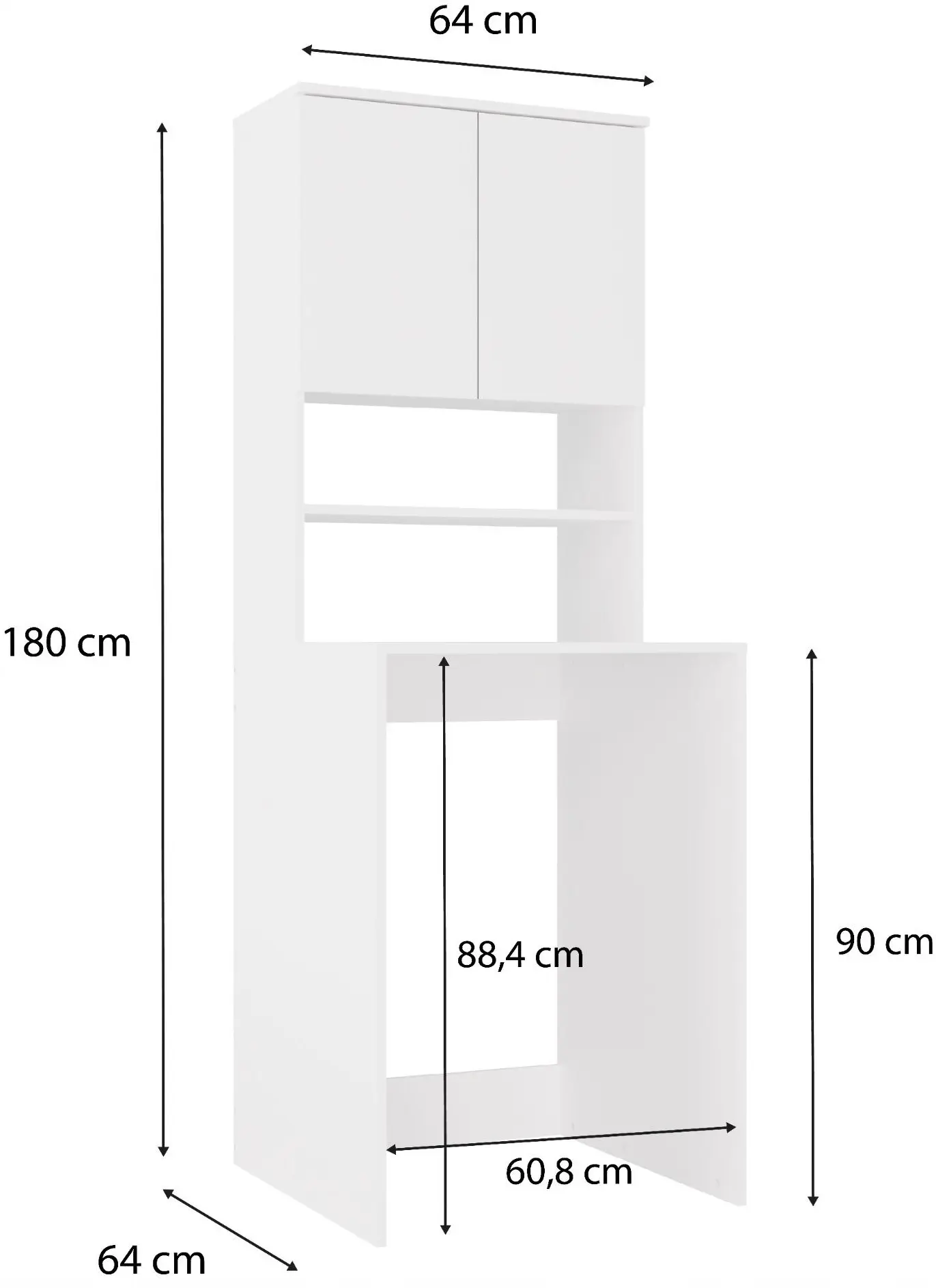 Шкаф для стиральной машины TopEshop Pola Multi (White) - 8
