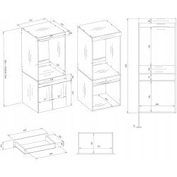 Dulap pentru mașina de spălat TopEshop Pola Twin 1S (White) Thumb