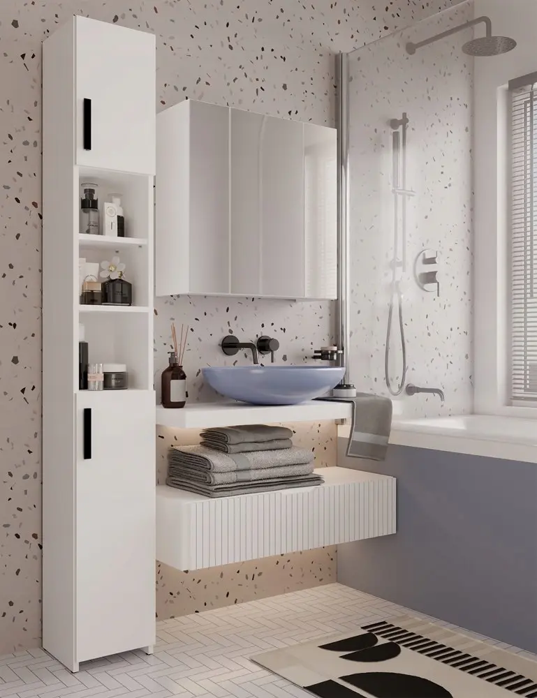 Dulap cu oglinda TopEshop Pola 3L (White) - 2