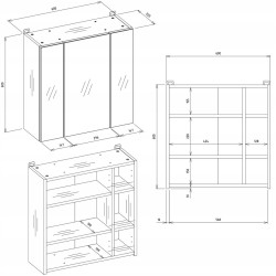 Dulap cu oglinda TopEshop Pola 3L (White) Thumb