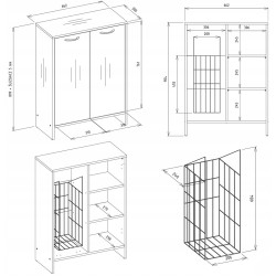 Шкаф TopEshop Nina 1K1D (White) Thumb