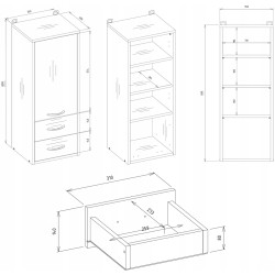 Шкафчик подвесной TopEshop Nina W1D2S (White) Thumb