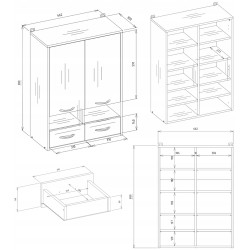 Шкафчик подвесной TopEshop Nina W2D2P2S (White) Thumb