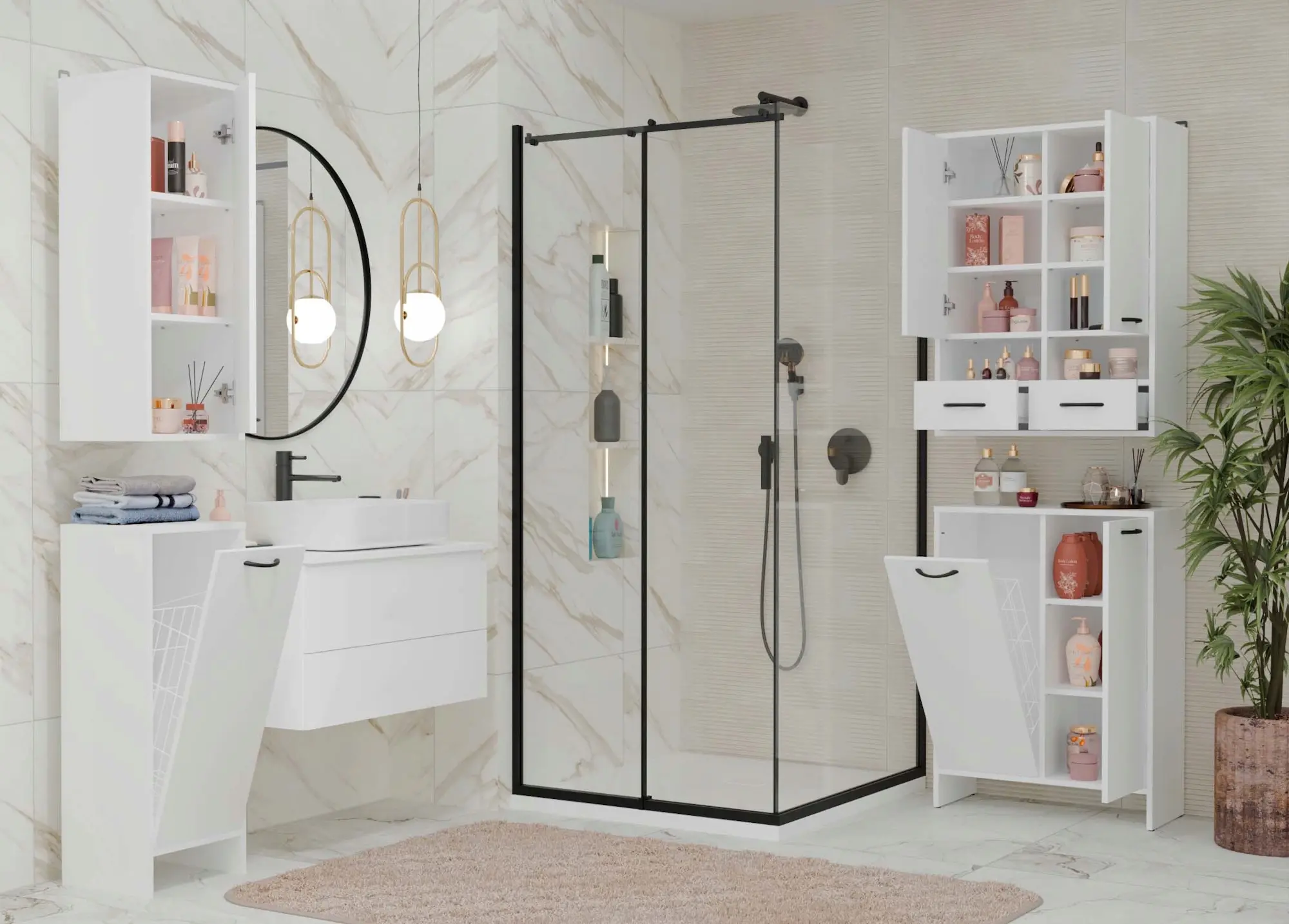 Dulap TopEshop Nina 1K (White) - 2