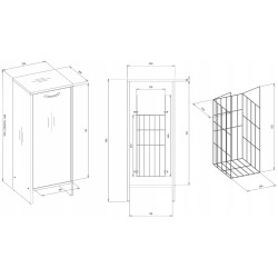 Dulap TopEshop Nina 1K (White) Thumb