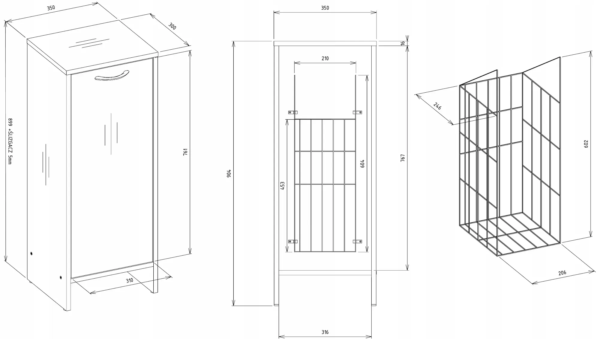 Dulap TopEshop Nina 1K (White) - 6