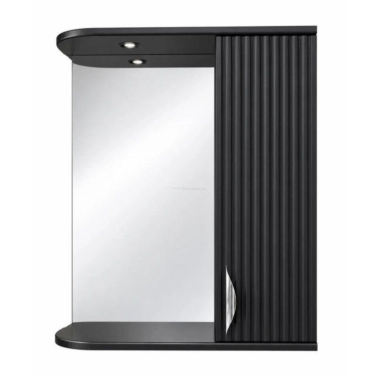 Dulap cu oglinda Vasto Furniture Aqua 600mm (Black Matte)