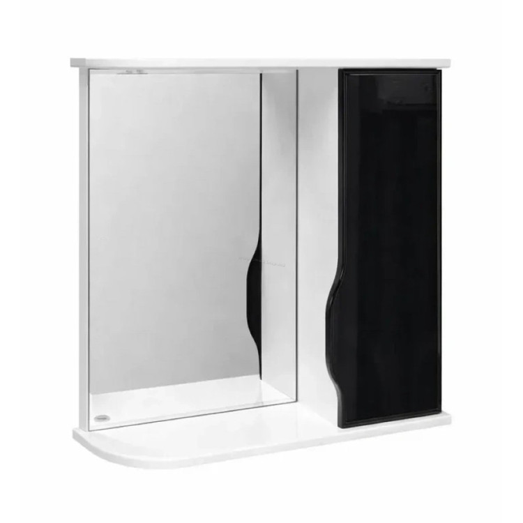 Шкаф с зеркалом Vasto Furniture Print 700mm (White/Black)