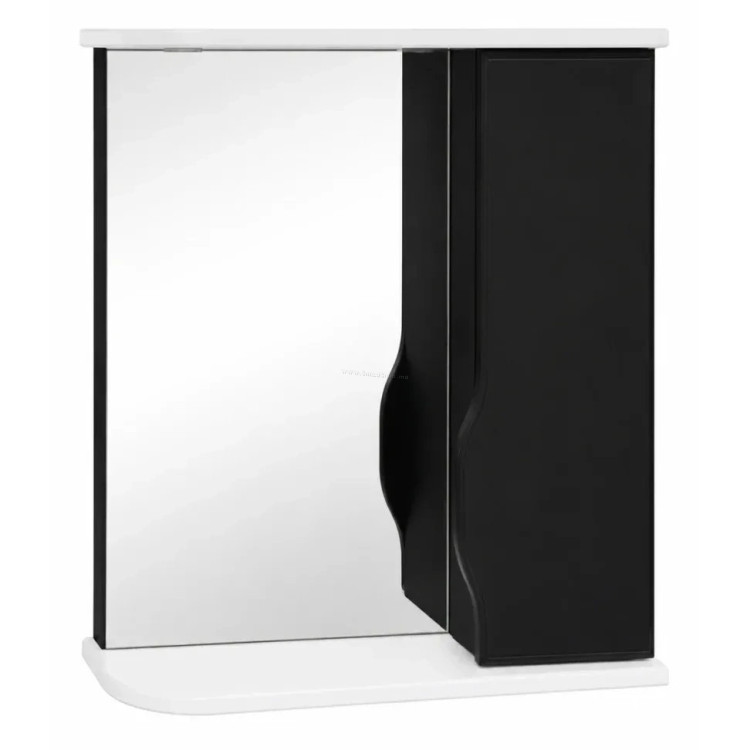 Dulap cu oglinda Vasto Furniture Print 800mm (White/Black)