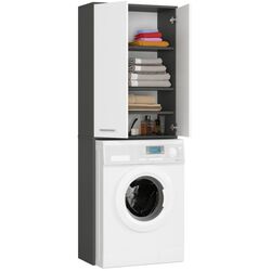 Шкаф Akord Fin 180 2D (Graphite Gray/White) Thumb