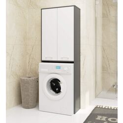 Dulap Akord Fin 180 2D (Graphite Gray/White)