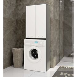 Шкаф Akord Fin 180 2D (Graphite Gray/White) Thumb