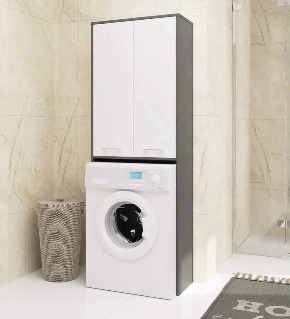 Шкаф Akord Fin 180 2D (Graphite Gray/White)