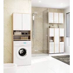 Dulap Akord Fin 2D (Sonoma Oak/White Gloss) Thumb