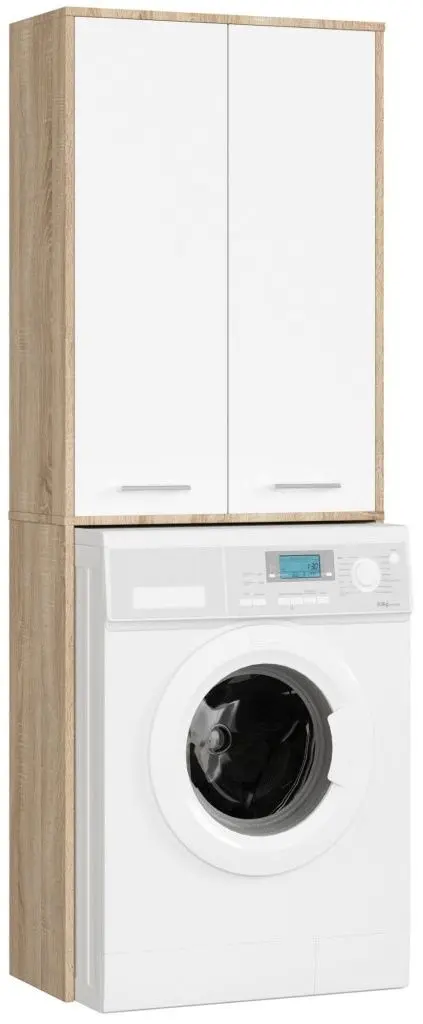 Dulap Akord Fin 180 2D (Sonoma Oak/White)