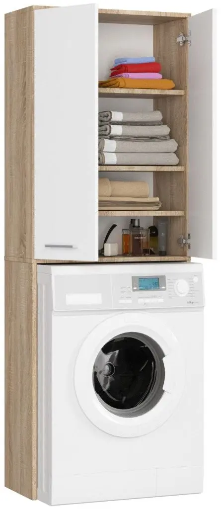 Dulap Akord Fin 180 2D (Sonoma Oak/White)