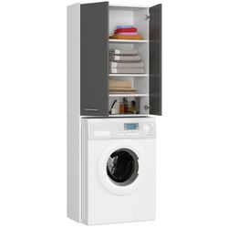 Dulap Akord Fin 180 2D (White/Graphite Grey) Thumb