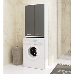 Dulap Akord Fin 180 2D (White/Graphite Grey) Thumb