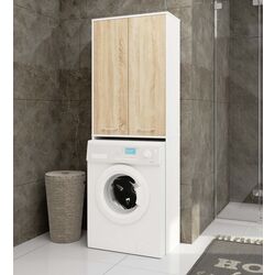 Dulap Akord Fin 180 2D (White/Sonoma Oak)