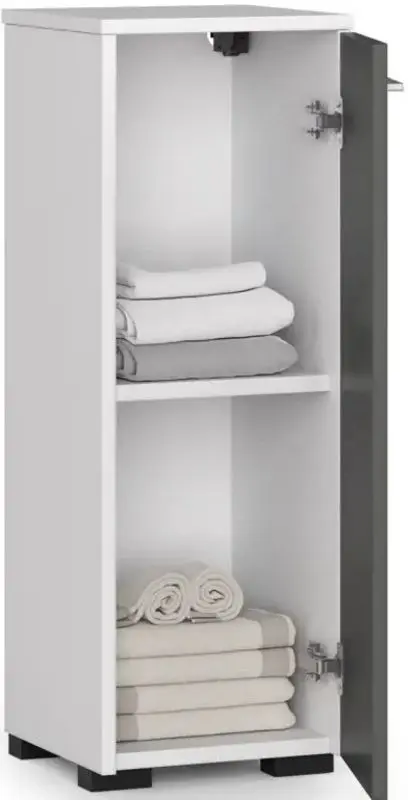 Dulap Akord Fin S30 1D (White/Graphite Gray)