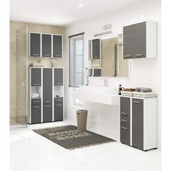 Dulap Akord Fin S30 1D (White/Graphite Gray) Thumb