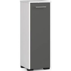 Dulap Akord Fin S30 1D (White/Graphite Gray)